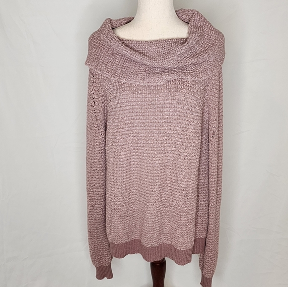 Free People Lilac Rose Sweater Size Large - Picture 4 of 11